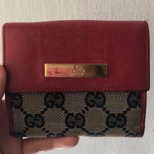 Vintage Red Gucci Wallet